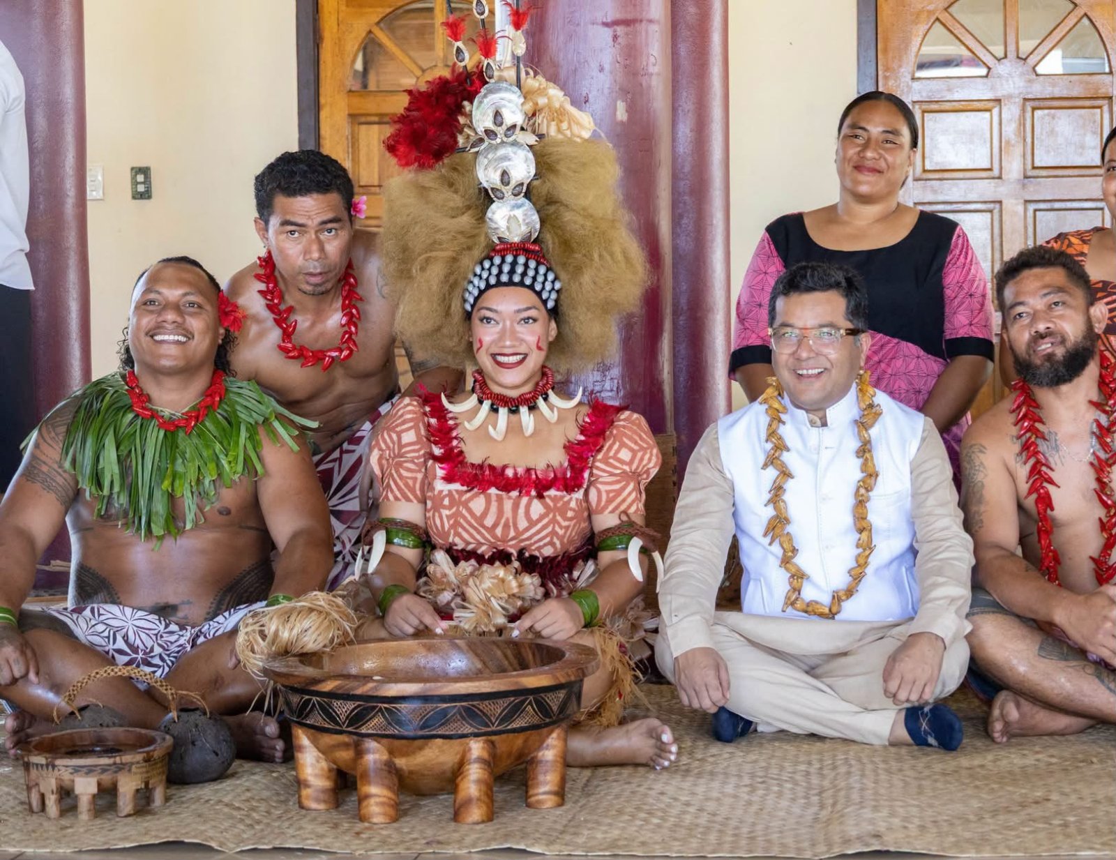 Hon’ble MOS Shri Pabitra Margherita was honoured to be welcomed by the Prime Minister of Samoa and his Cabinet through a traditional ‘Ava Ceremony’. (October 16, 2026)