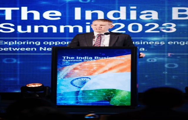PM Chris Hipkins & MOS Rajkumar Ranjan Singh spoke on India-NZ Business submit.