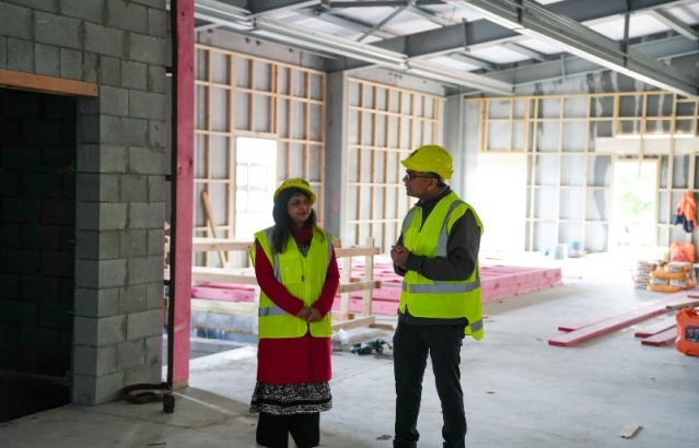 Visit to the construction site of BAPS Swaminarayan Temple, Lower Hutt, Wellington