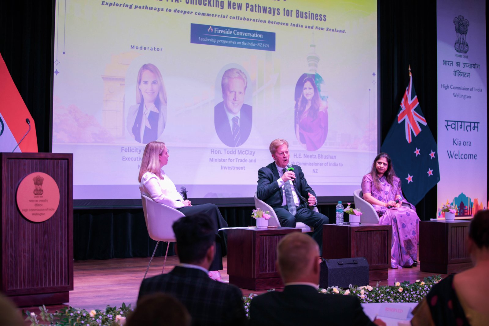 High Commission of India hosted the forum “India–NZ FTA: Unlocking New Pathways for Business” in Wellington.