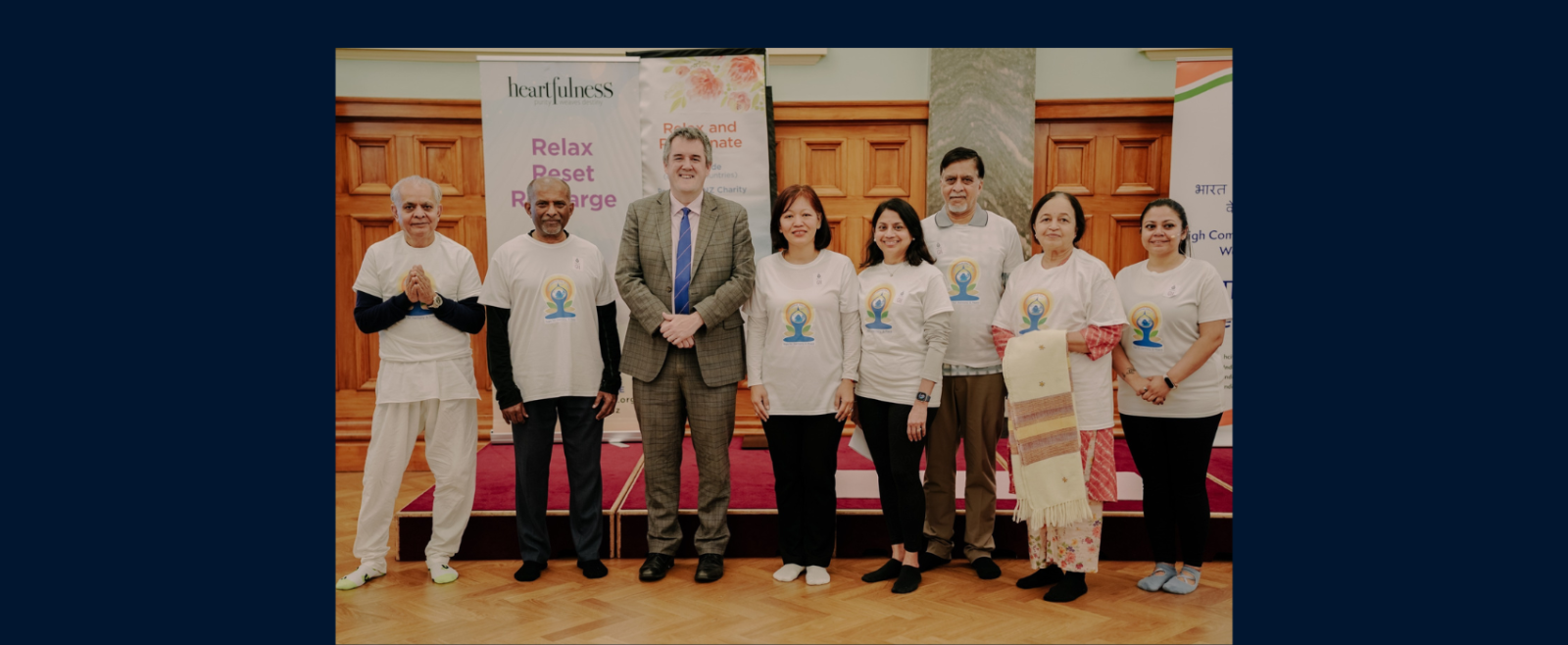 Celebration of 12th International Day of Yoga in collaboration with Heartfulness at Iconic Beehive, New Zealand Parlimaent.​