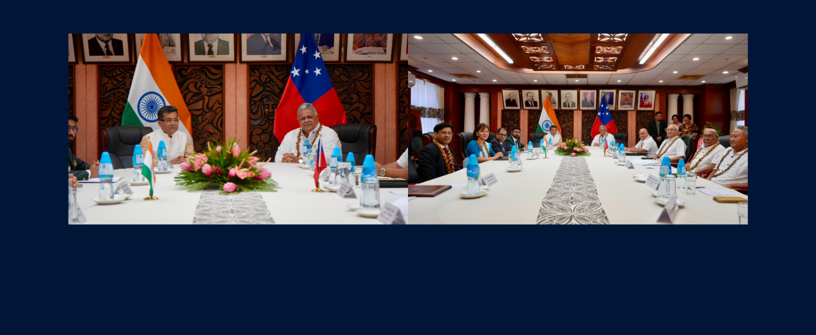 Hon’ble MOS Shri Pabitra Margherita called on the Prime Minister of Samoa Hon. Laʻauli Leuatea Schmidt in Apia. October 16, 2026.
