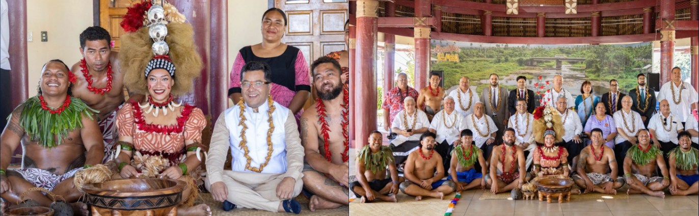 Hon’ble MOS Shri Pabitra Margherita was honoured to be welcomed by the Prime Minister of Samoa and his Cabinet through a traditional ‘Ava Ceremony’. (October 16, 2026)