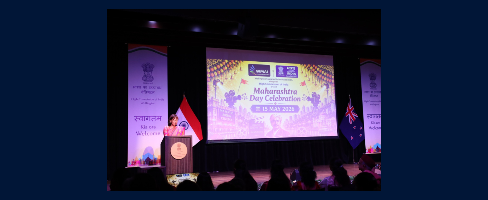 Maharashtra Day celebration with the Wellington Maharashtrian Association, showcasing the rich culture and spirit of Maharashtra.