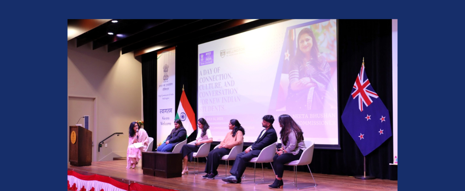 High Commissioner welcomed new students from India studying at Victoria University in Wellington at Chancery