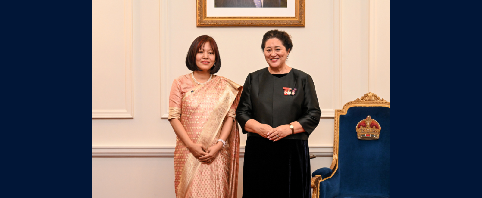 High Commissioner Ms Muanpuii Saiawi presented her Letter of Credence to Her Excellency The Right Hon’ble Dame Cindy Kiro, Governor-General of New Zealand who conveyed her best wishes for the assignment.