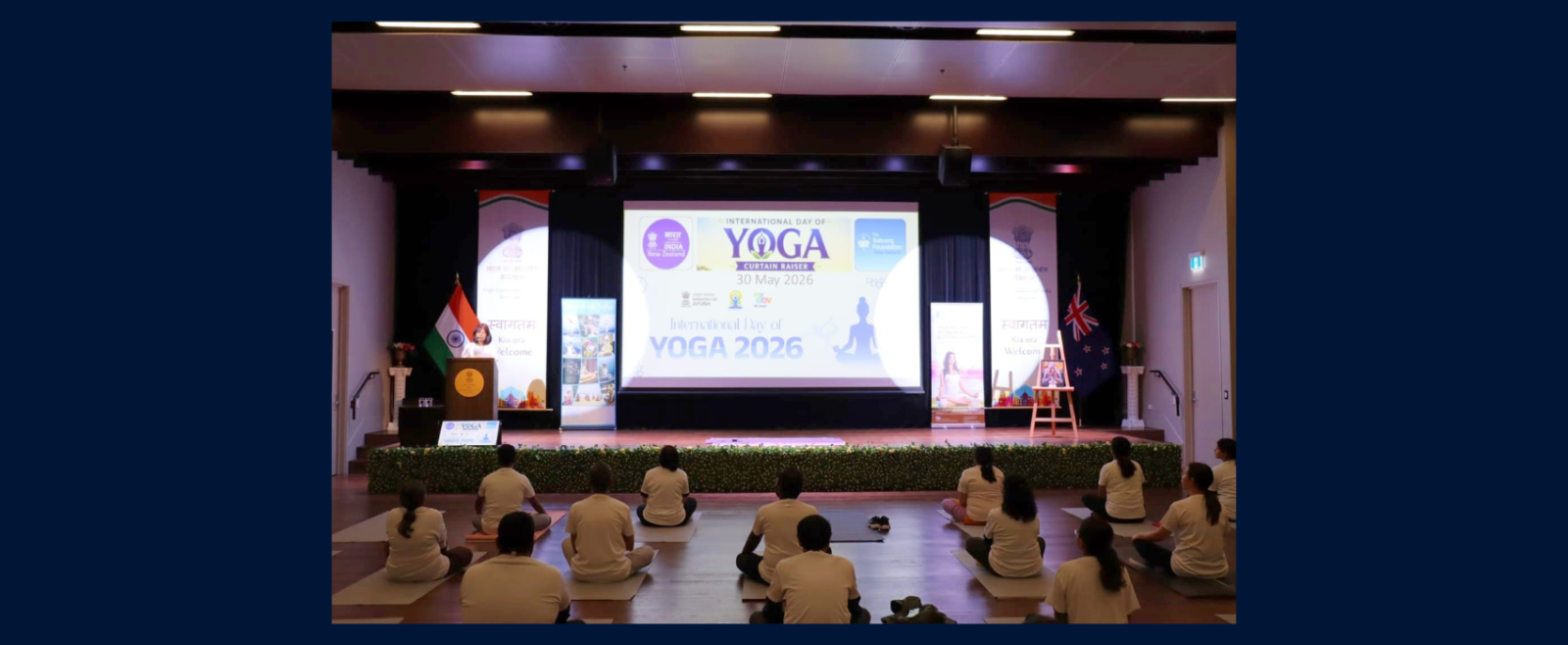 High Commission of India together with The Satsang Foundation New Zealand hosted the curtain raiser event for 12th IDY.