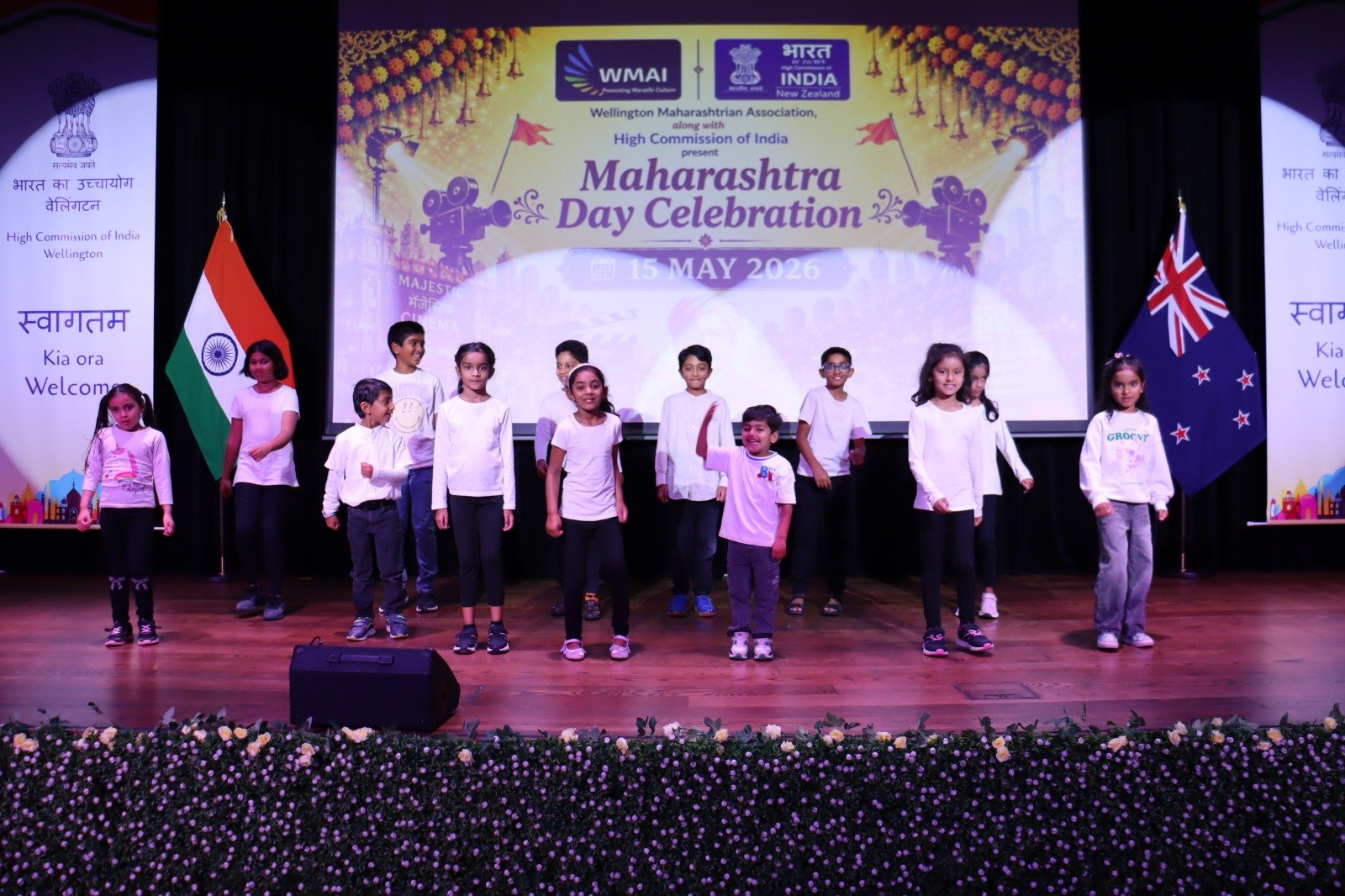Maharashtra Day celebration with the Wellington Maharashtrian Association, showcasing the rich culture and spirit of Maharashtra.