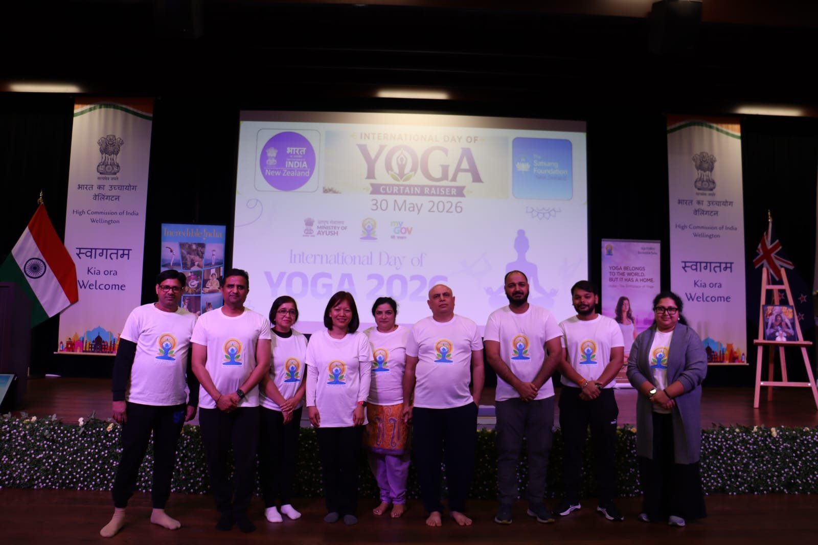 High Commission of India together with The Satsang Foundation New Zealand hosted the curtain raiser event for 12th IDY.