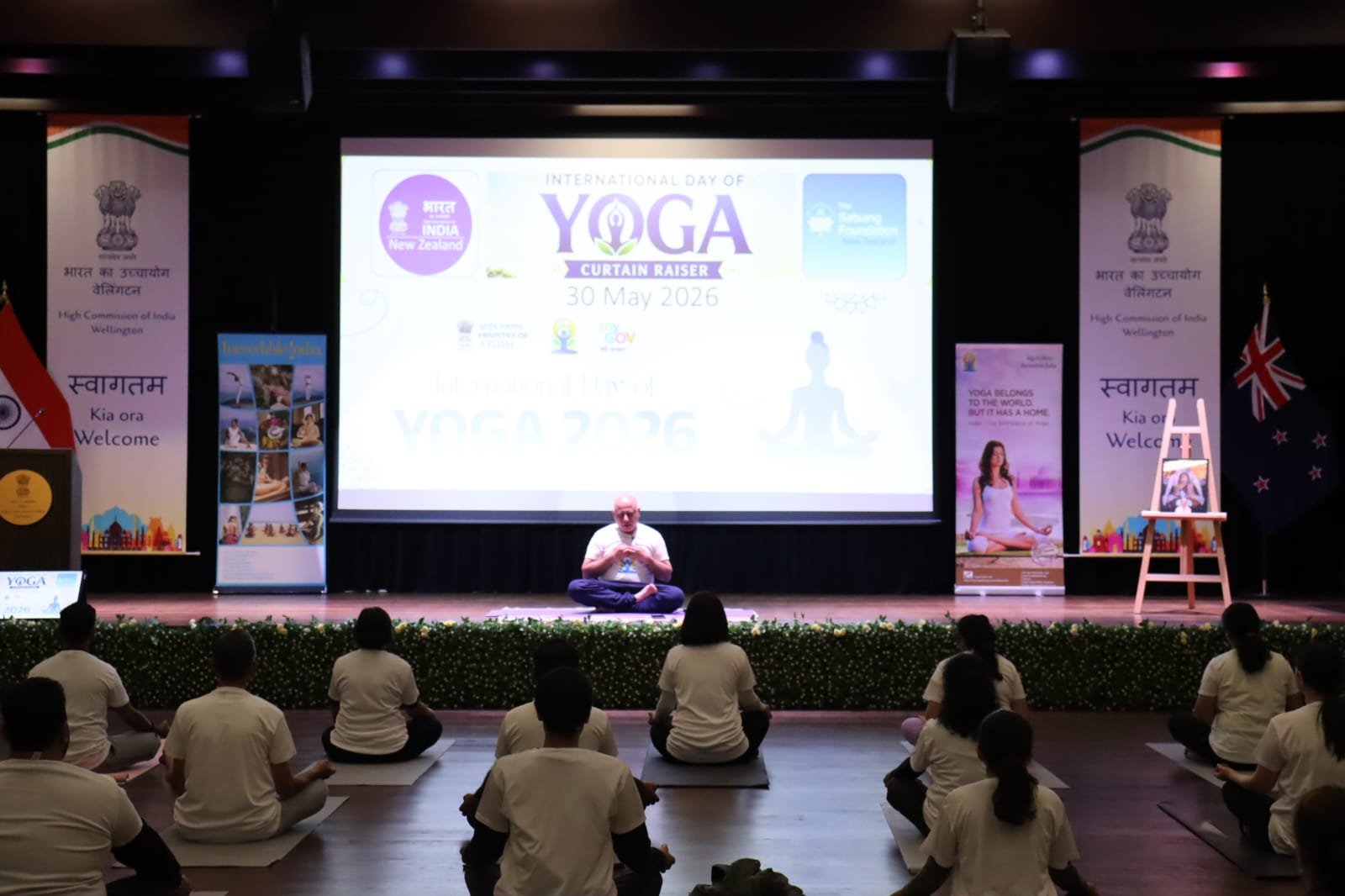 High Commission of India together with The Satsang Foundation New Zealand hosted the curtain raiser event for 12th IDY.