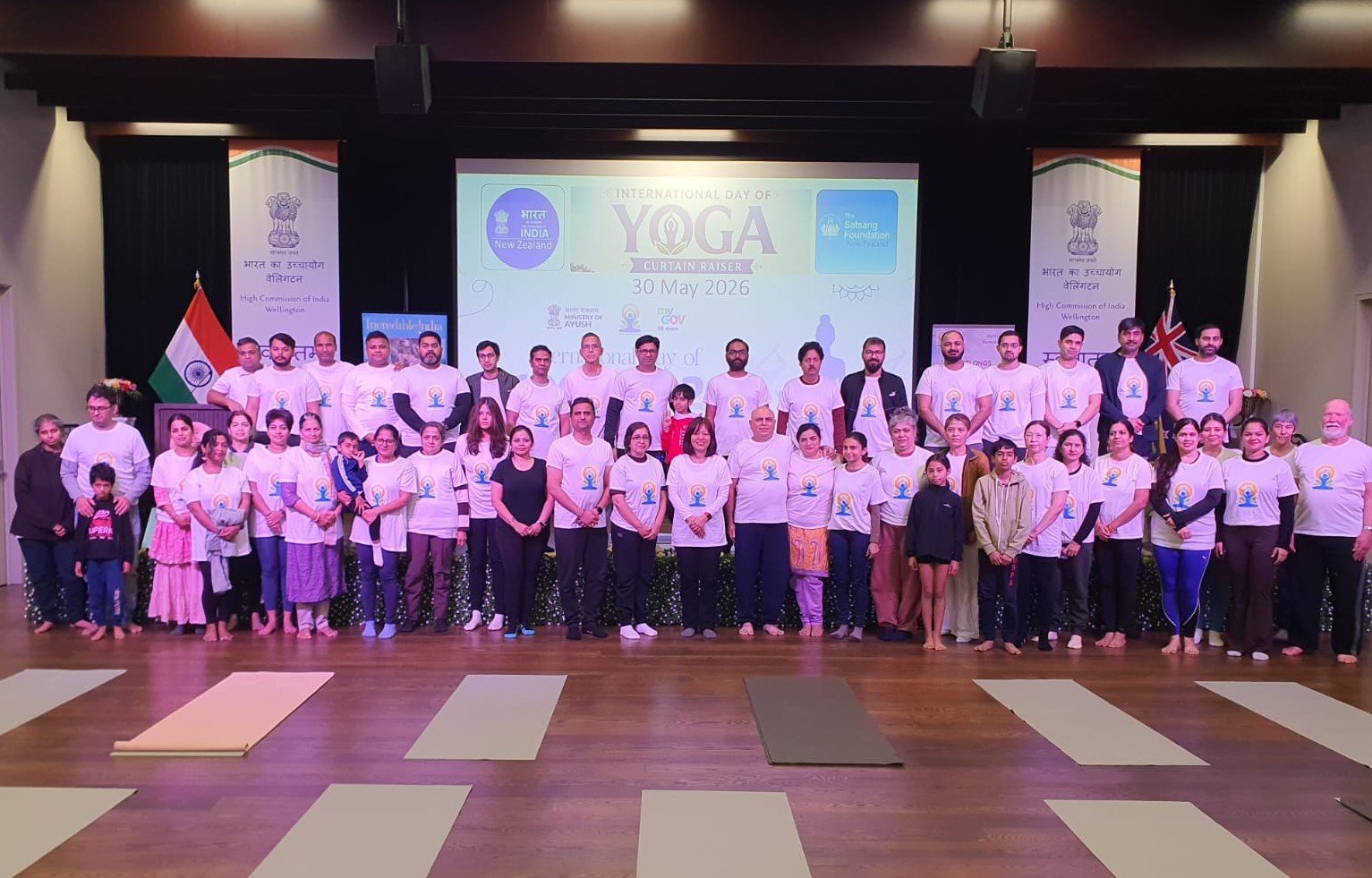 High Commission of India together with The Satsang Foundation New Zealand hosted the curtain raiser event for 12th IDY.