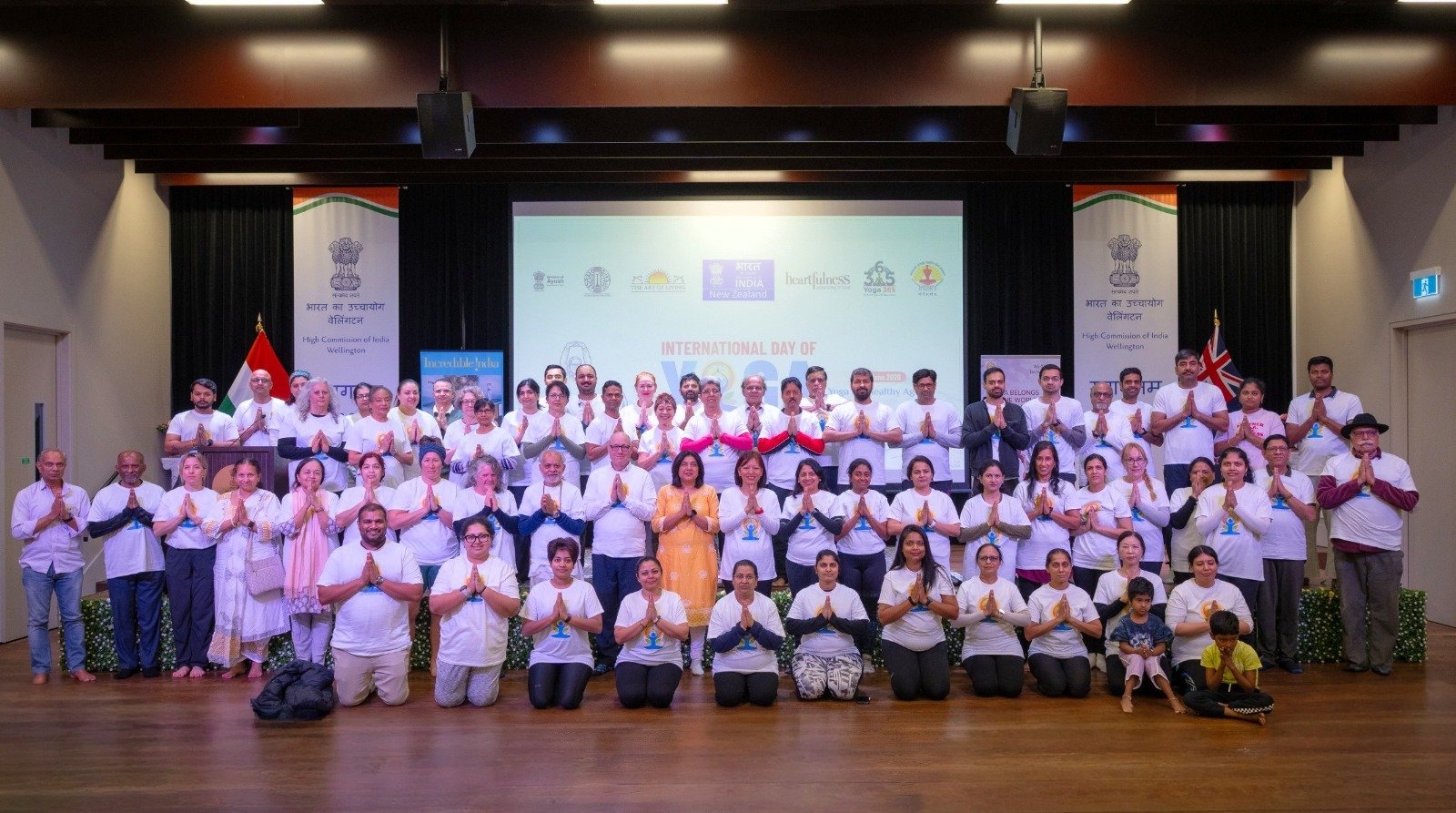Celebration of 12th International Day of Yoga in collaboration with Heartfulness and Art of Living Foundation NZ at HCI premises.​