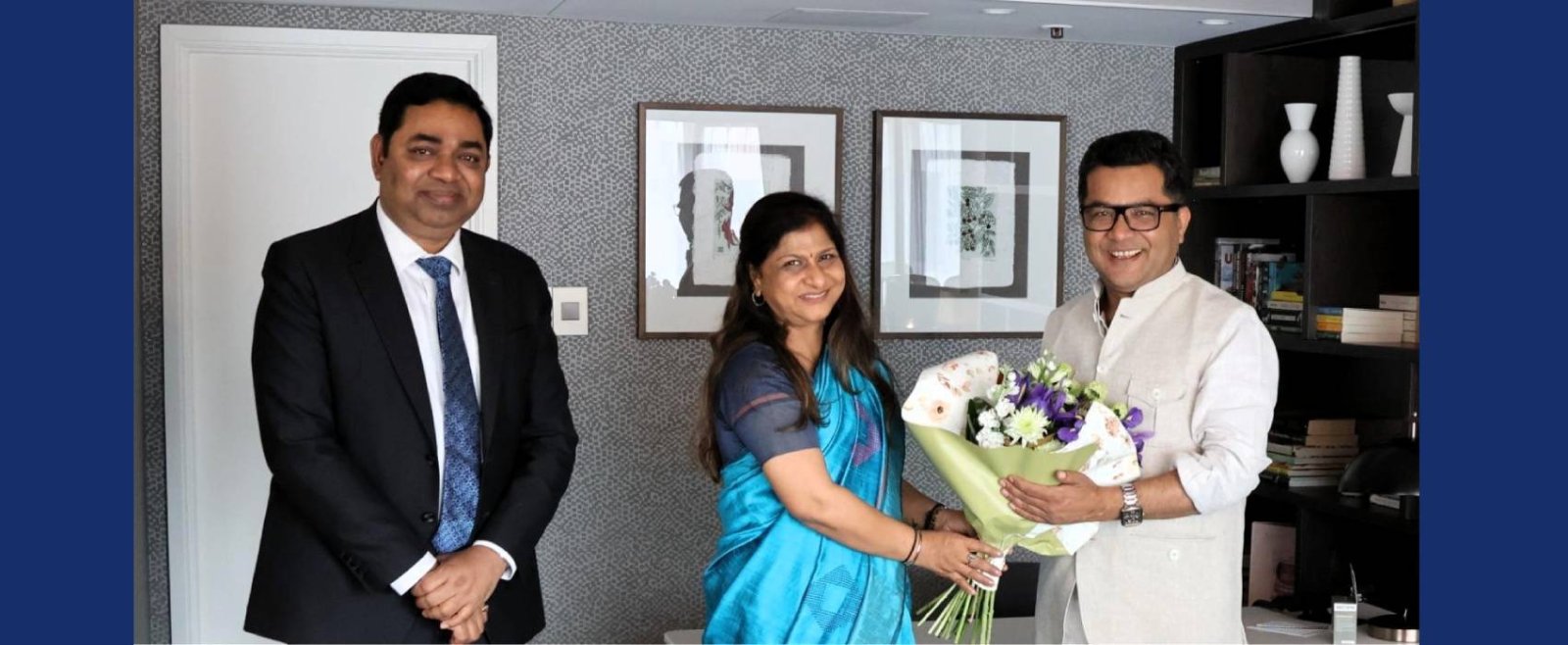 High Commissioner Ms Neeta Bhushan and Consul General Dr. Madan Mohan Sethi welcomed Shri Pabitra Margherita, Hon'ble Minister of State for External Affairs and Textiles, on his first official visit to New Zealand (08-10 May 2025)