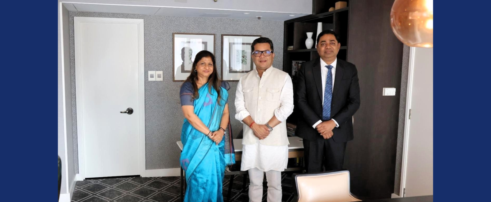 High Commissioner Ms Neeta Bhushan and Consul General Dr. Madan Mohan Sethi welcomed Shri Pabitra Margherita, Hon'ble Minister of State for External Affairs and Textiles, on his first official visit to New Zealand (08-10 May 2025)