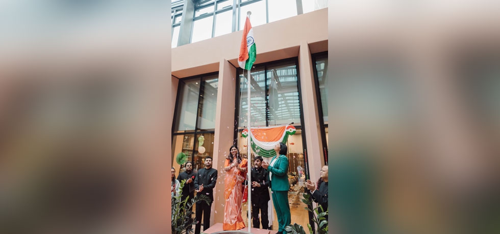 Flag Hoisting by H.E. Neeta Bhushan at Independence Day Celebration at Chancery on 15/August/2023
