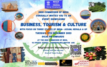  Event showcasing Business, Tourism & Culture with focus on three States of India (Assam, Kerala & UP)