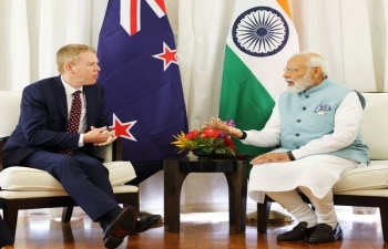 Prime Minister of India Narendra Modi strengthening the ties with Prime Minister Of New Zealand Chris Hipkins